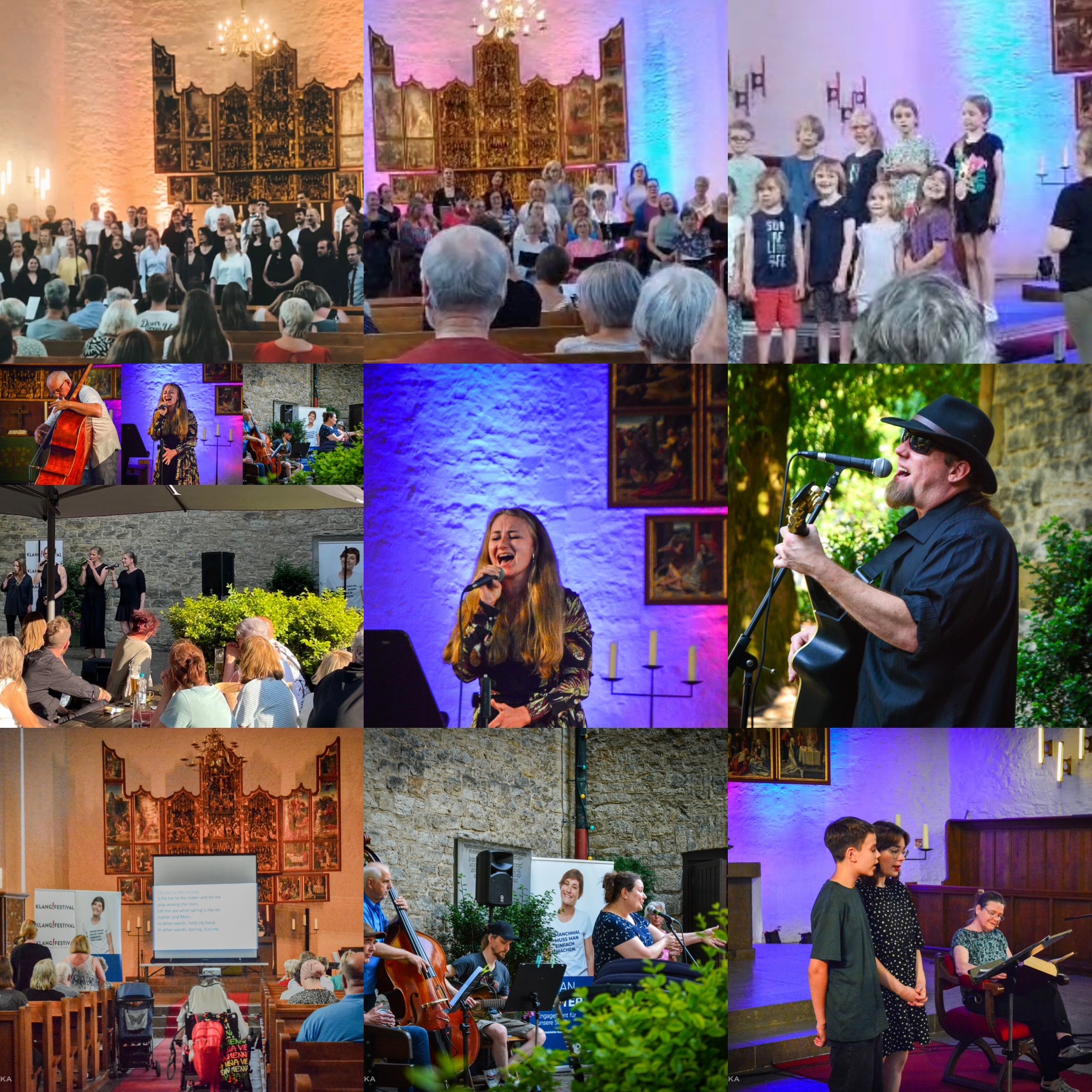 Bilder von vielen Musiker*innen, die an den SommerabendTürchen beteiligt sind.
